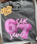 Pink 6 7 tee